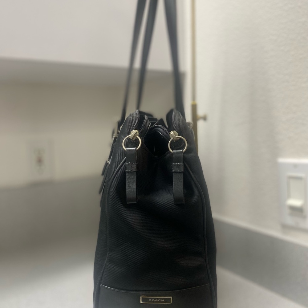 Coach Vintage Mercer Twill and Leather Black Satchel EUC - Picture 3 of 15